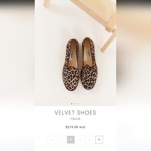 Le Orsine Friulana "Kruger"  Handcrafted Velvet Leopard Loafers Size 38 (7.5 US)